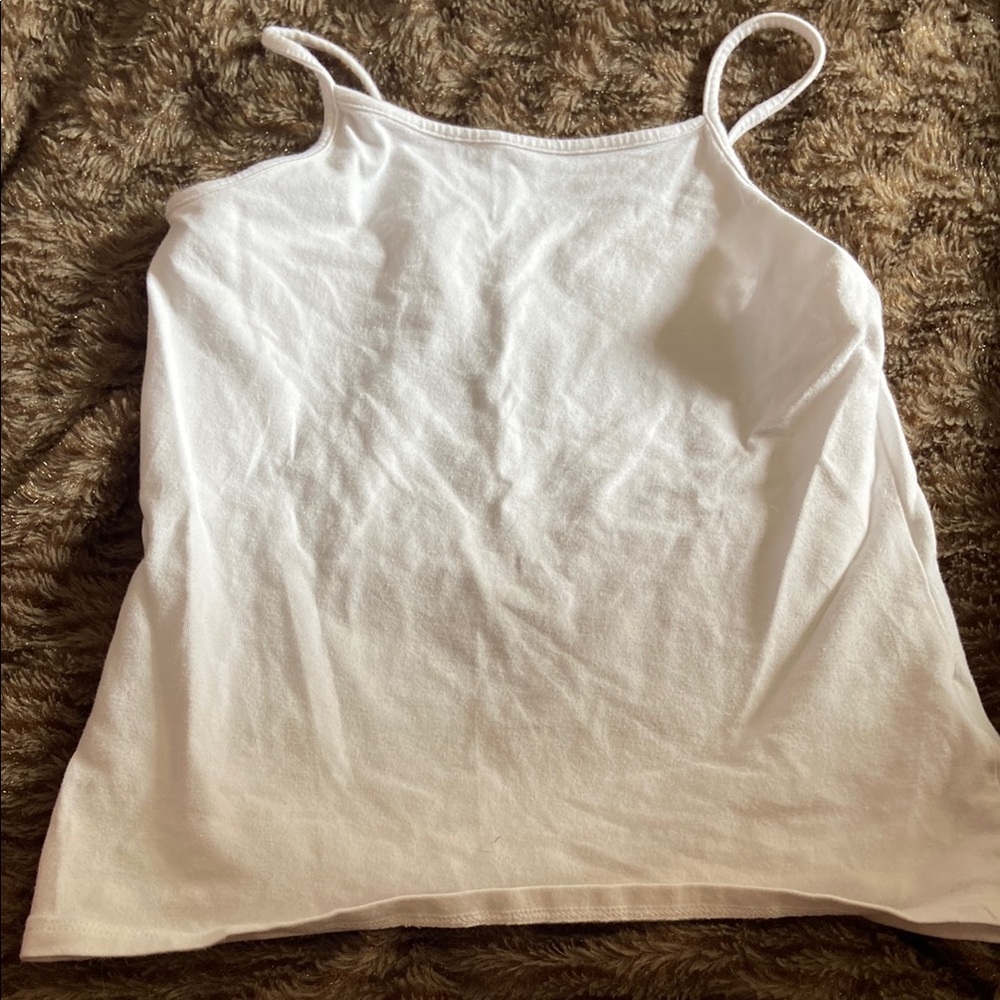 White Spaghetti Strap Tank Top